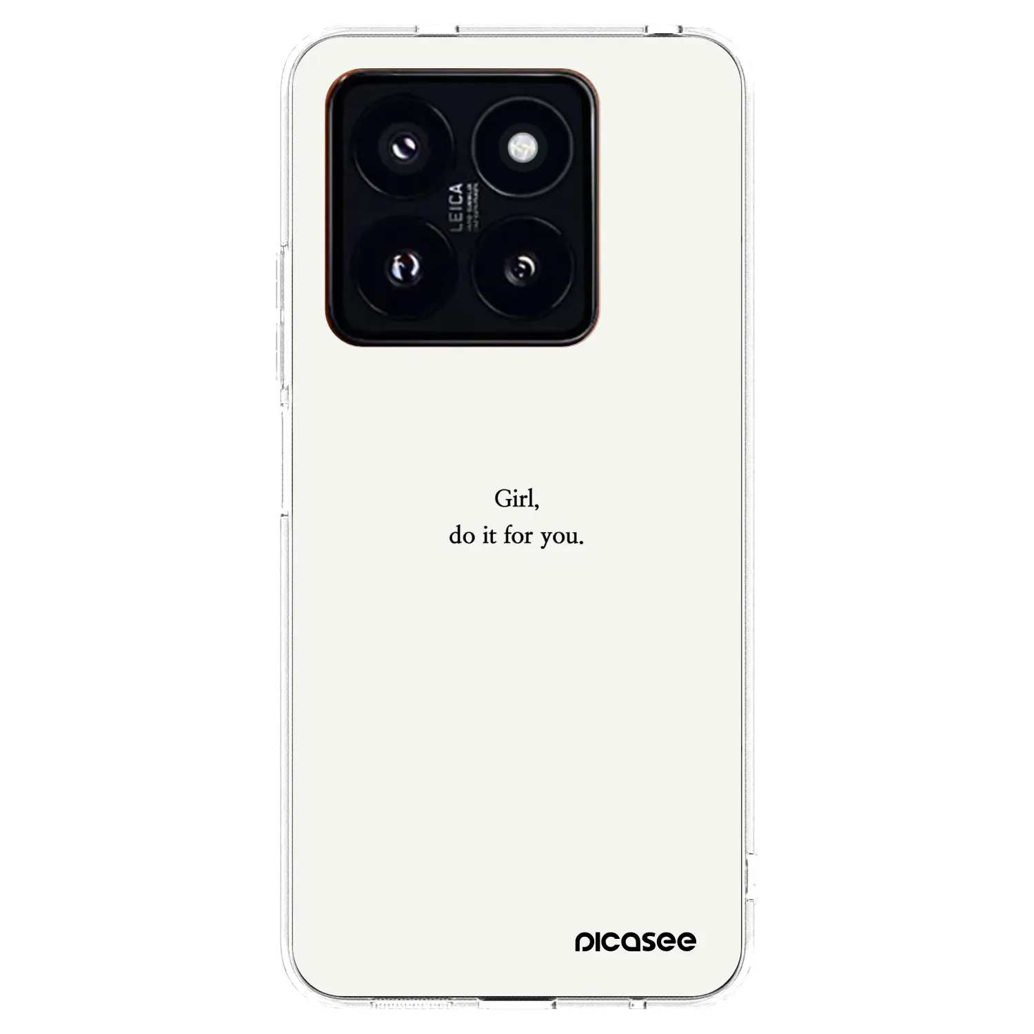 Picasee silikonový průhledný obal pro Xiaomi 14 Pro - Girl, do it for you