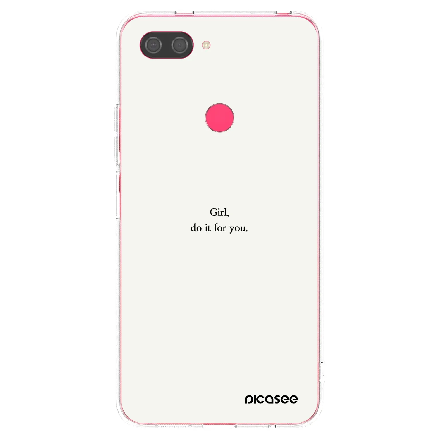 Picasee silikonový průhledný obal pro Xiaomi Mi 8 Lite - Girl, do it for you
