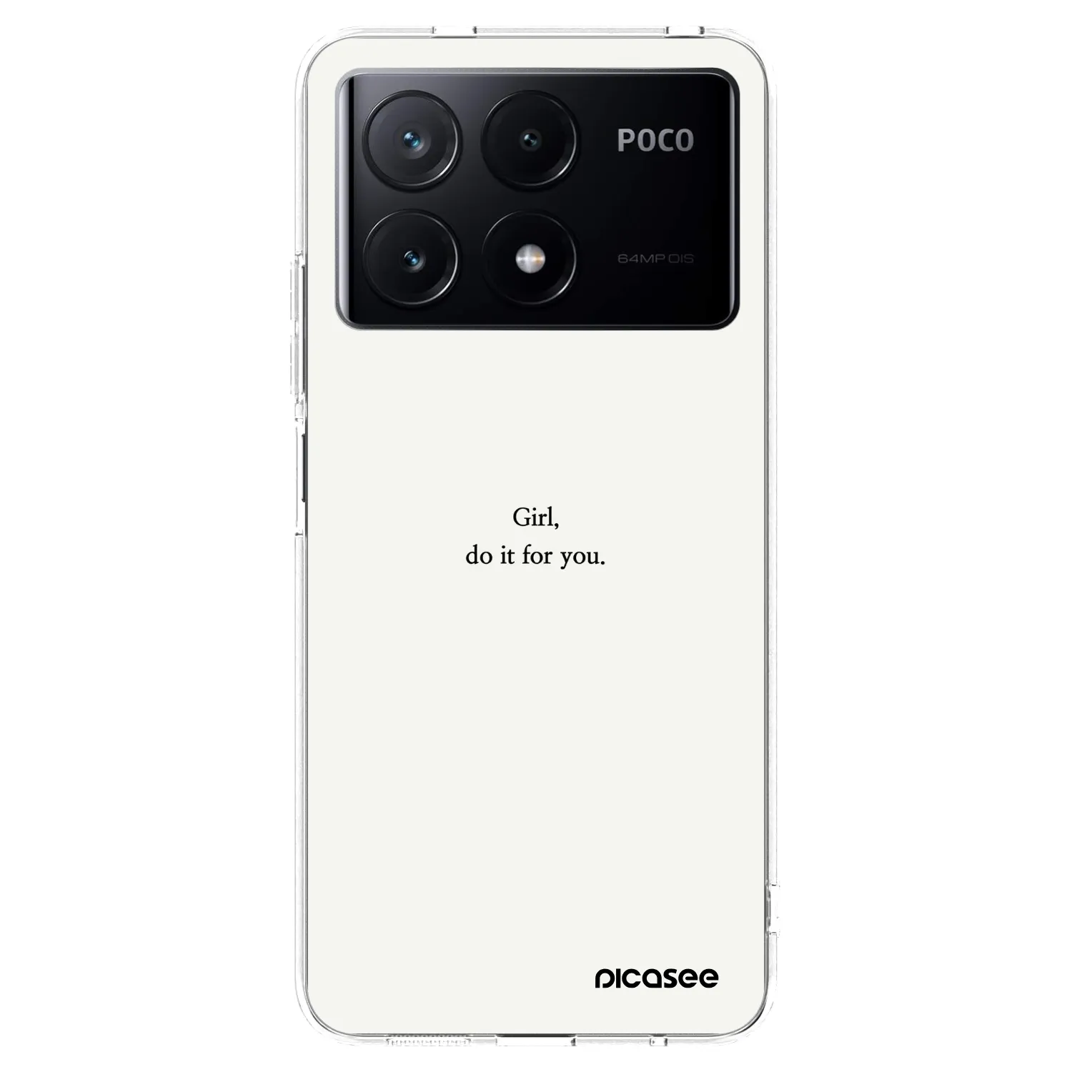 Picasee silikonový průhledný obal pro Xiaomi Poco X6 Pro - Girl, do it for you
