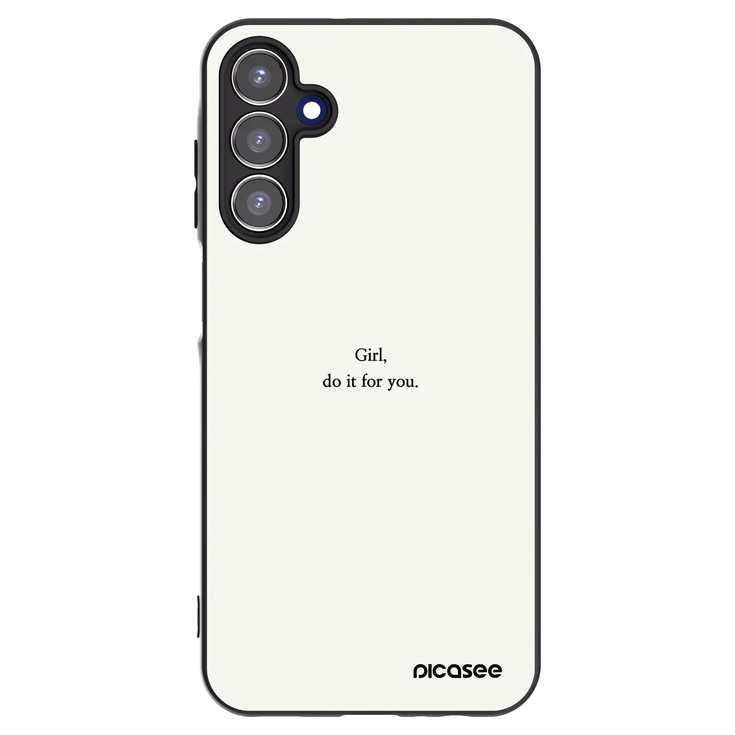 Picasee silikonový černý obal pro Samsung Galaxy A15 A155F 4G - Girl, do it for you