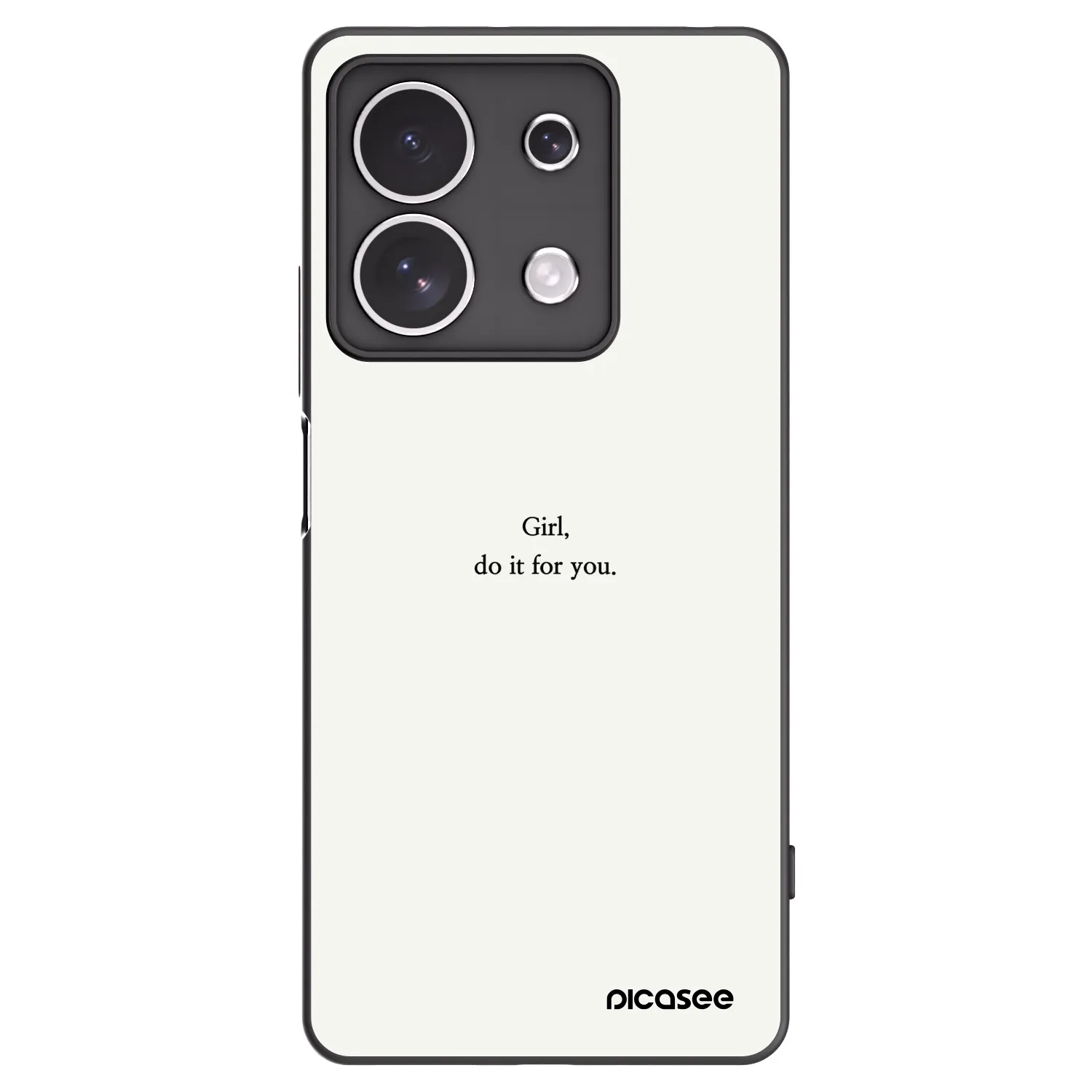 Picasee silikonový černý obal pro Xiaomi Redmi Note 13 4G - Girl, do it for you