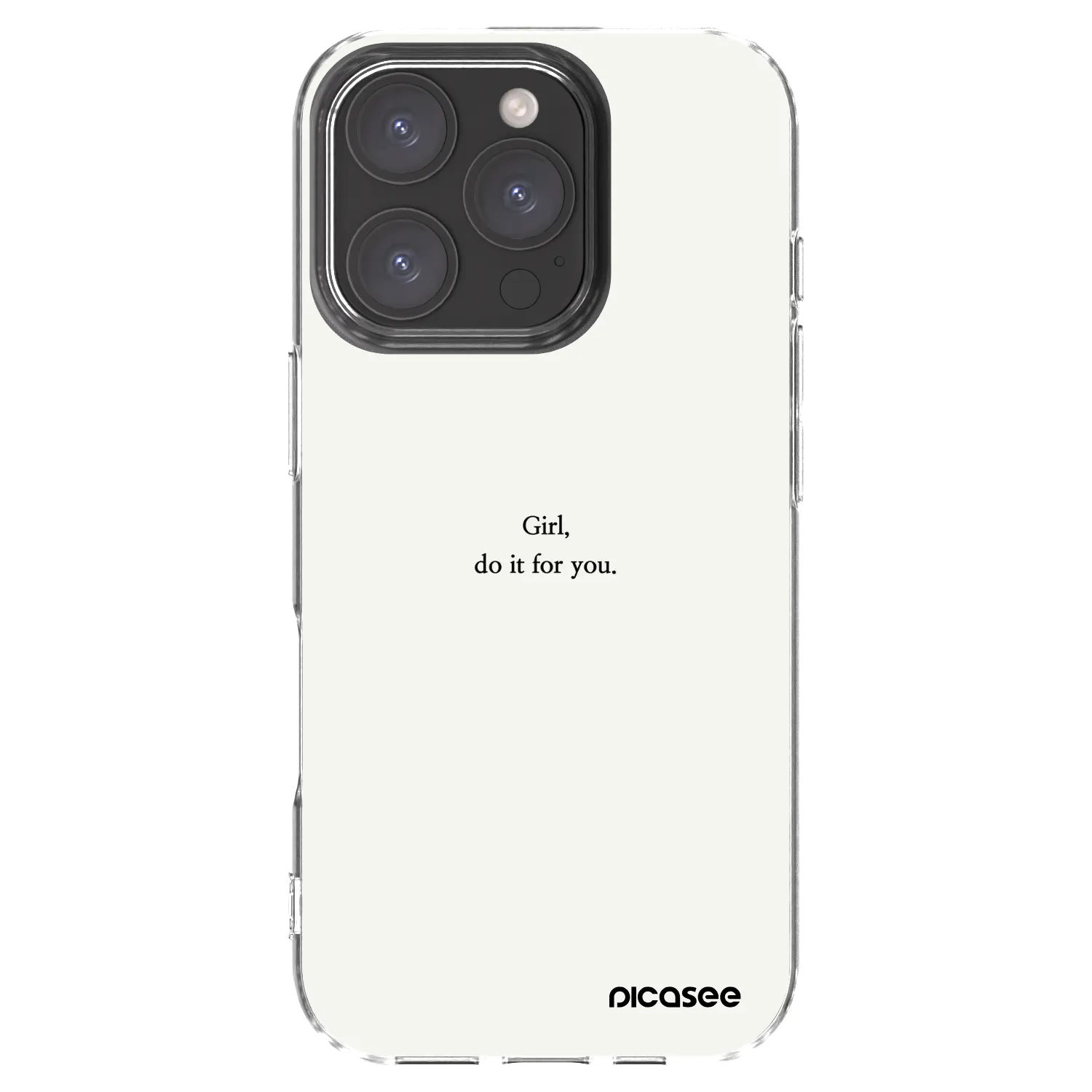 Picasee silikonový průhledný obal pro Apple iPhone 16 Pro - Girl, do it for you