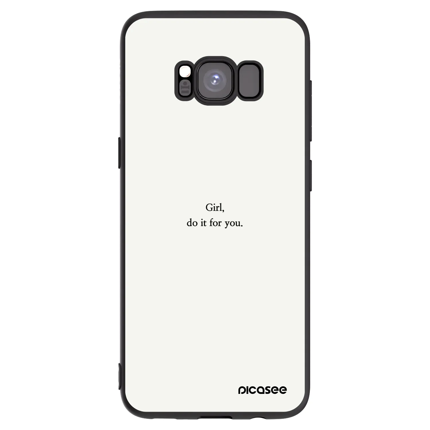 Picasee silikonový černý obal pro Samsung Galaxy S8 G950F - Girl, do it for you