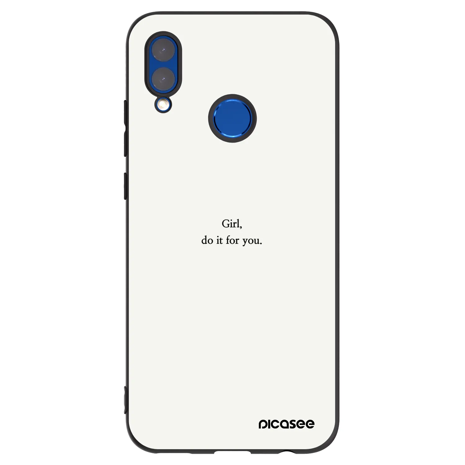 Picasee silikonový černý obal pro Huawei P Smart 2019 - Girl, do it for you