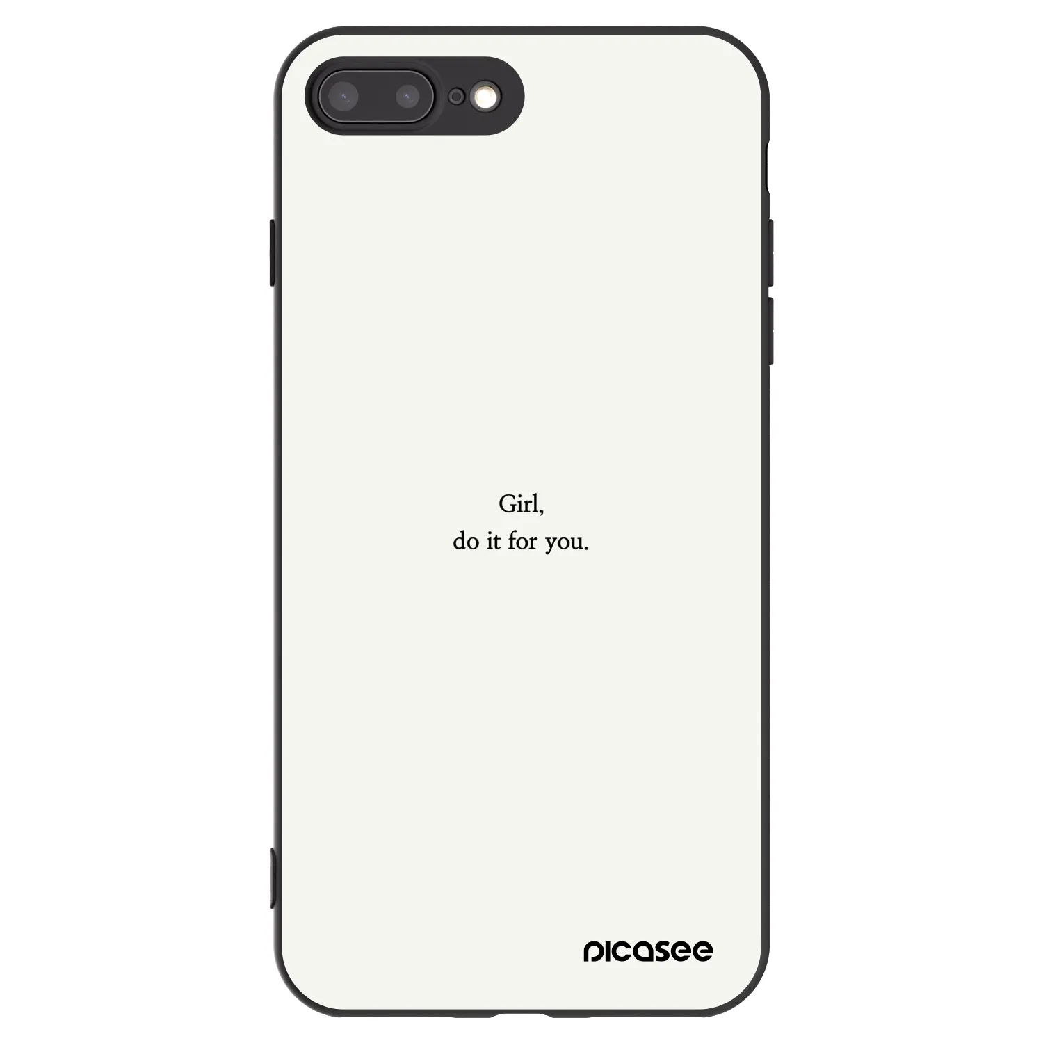 Picasee silikonový černý obal pro Apple iPhone 7 Plus - Girl, do it for you
