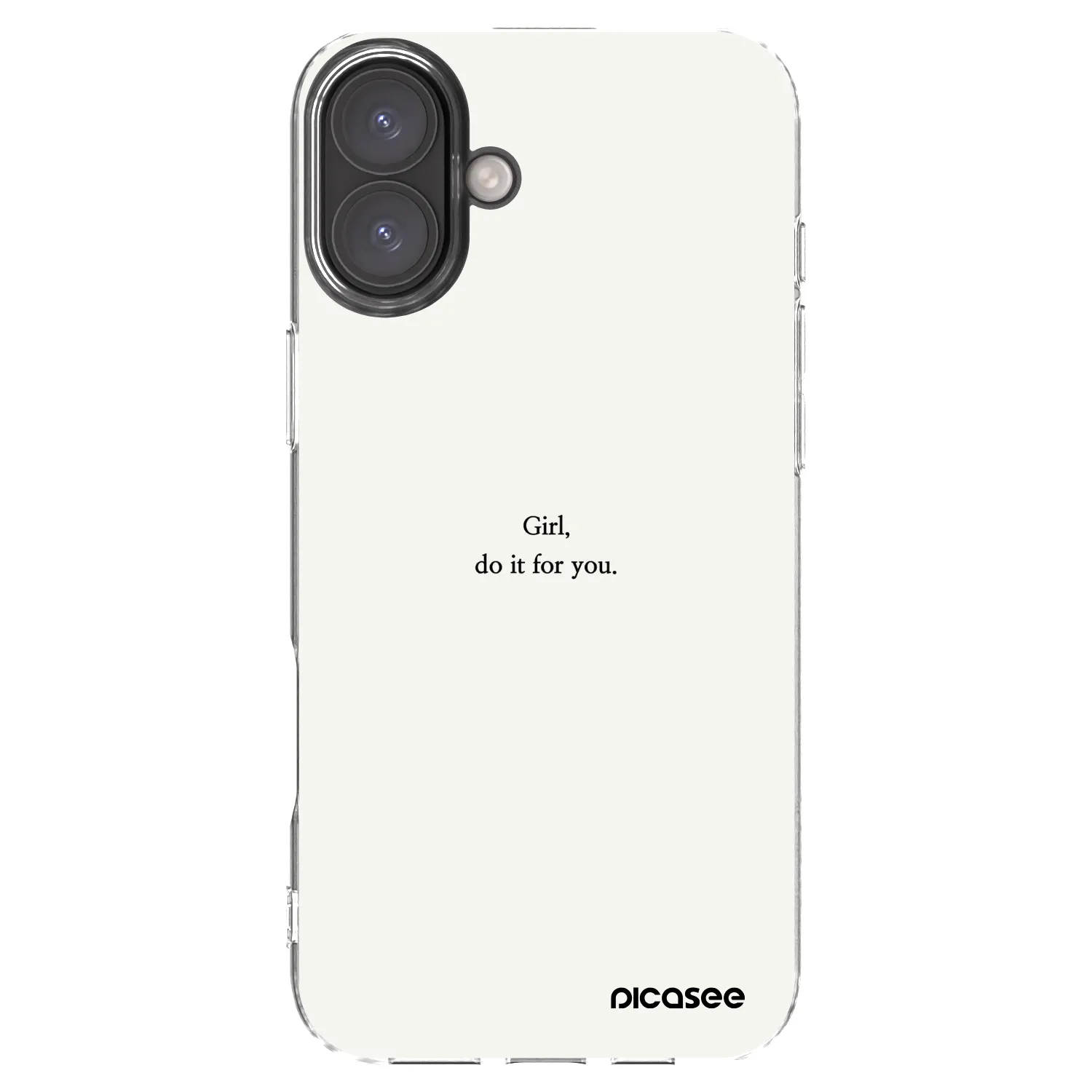 Picasee silikonový průhledný obal pro Apple iPhone 16 Plus - Girl, do it for you