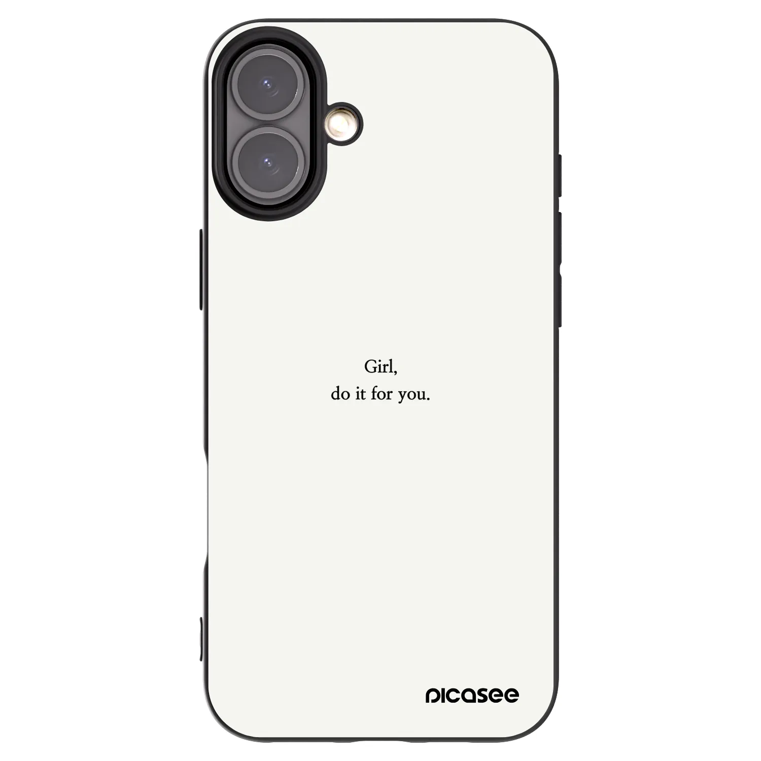 Picasee silikonový černý obal pro Apple iPhone 16 Plus - Girl, do it for you