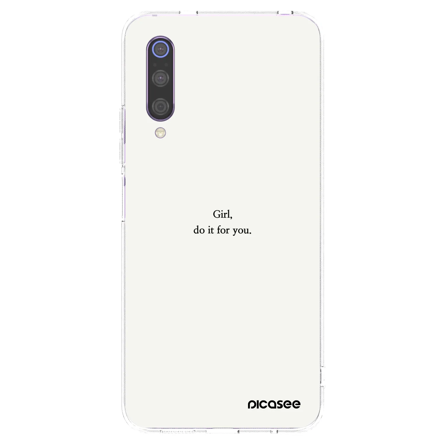 Picasee silikonový průhledný obal pro Xiaomi Mi 9 - Girl, do it for you