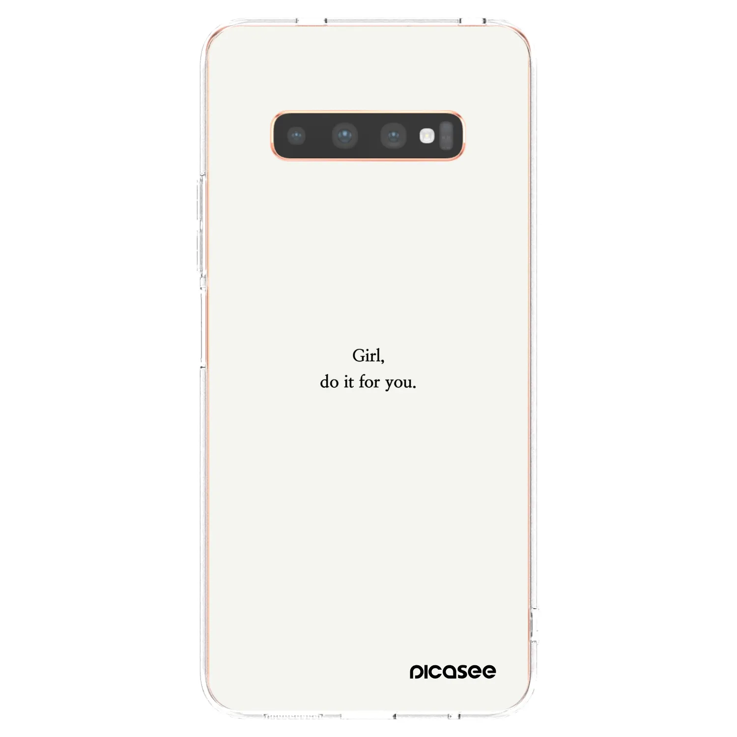 Picasee silikonový průhledný obal pro Samsung Galaxy S10 Plus G975 - Girl, do it for you
