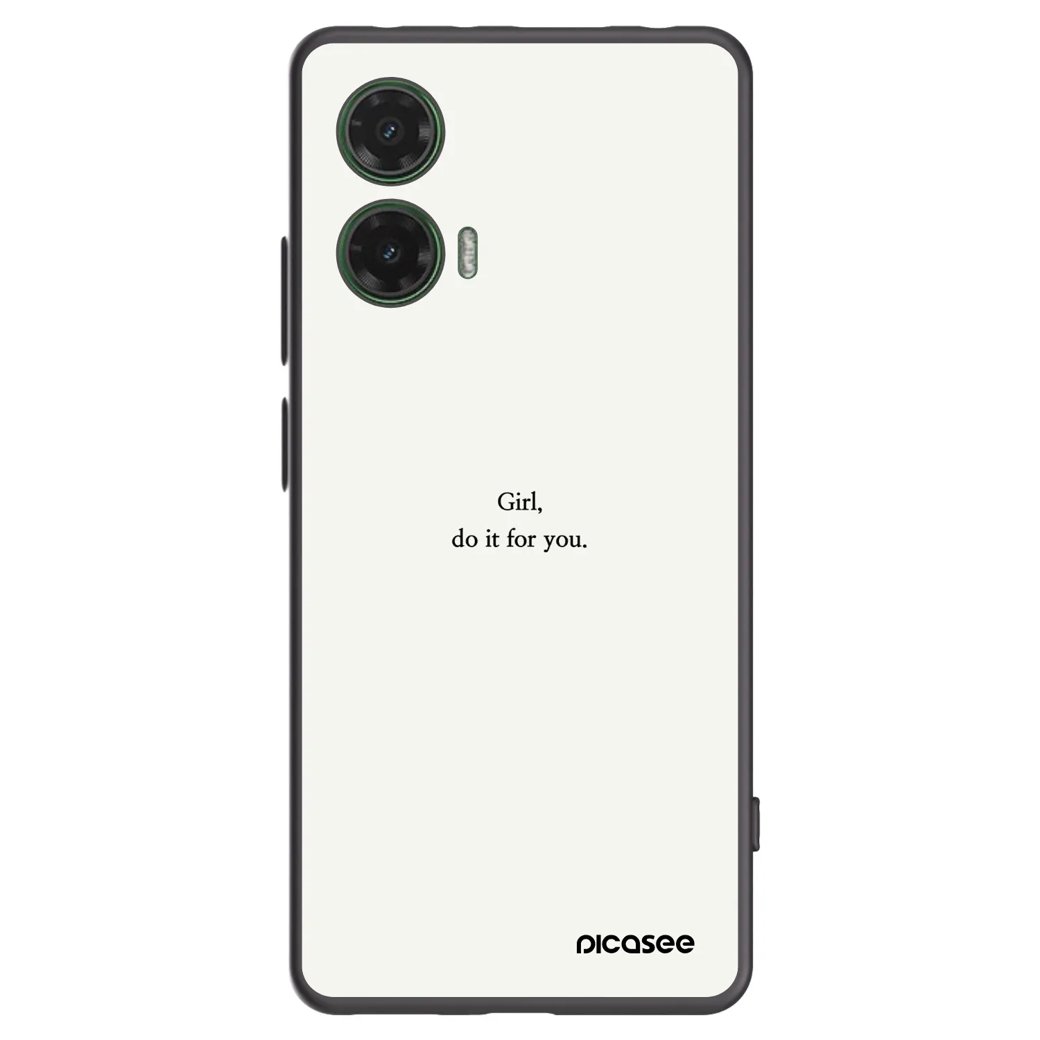 Picasee silikonový černý obal pro Motorola Moto G35 5G - Girl, do it for you