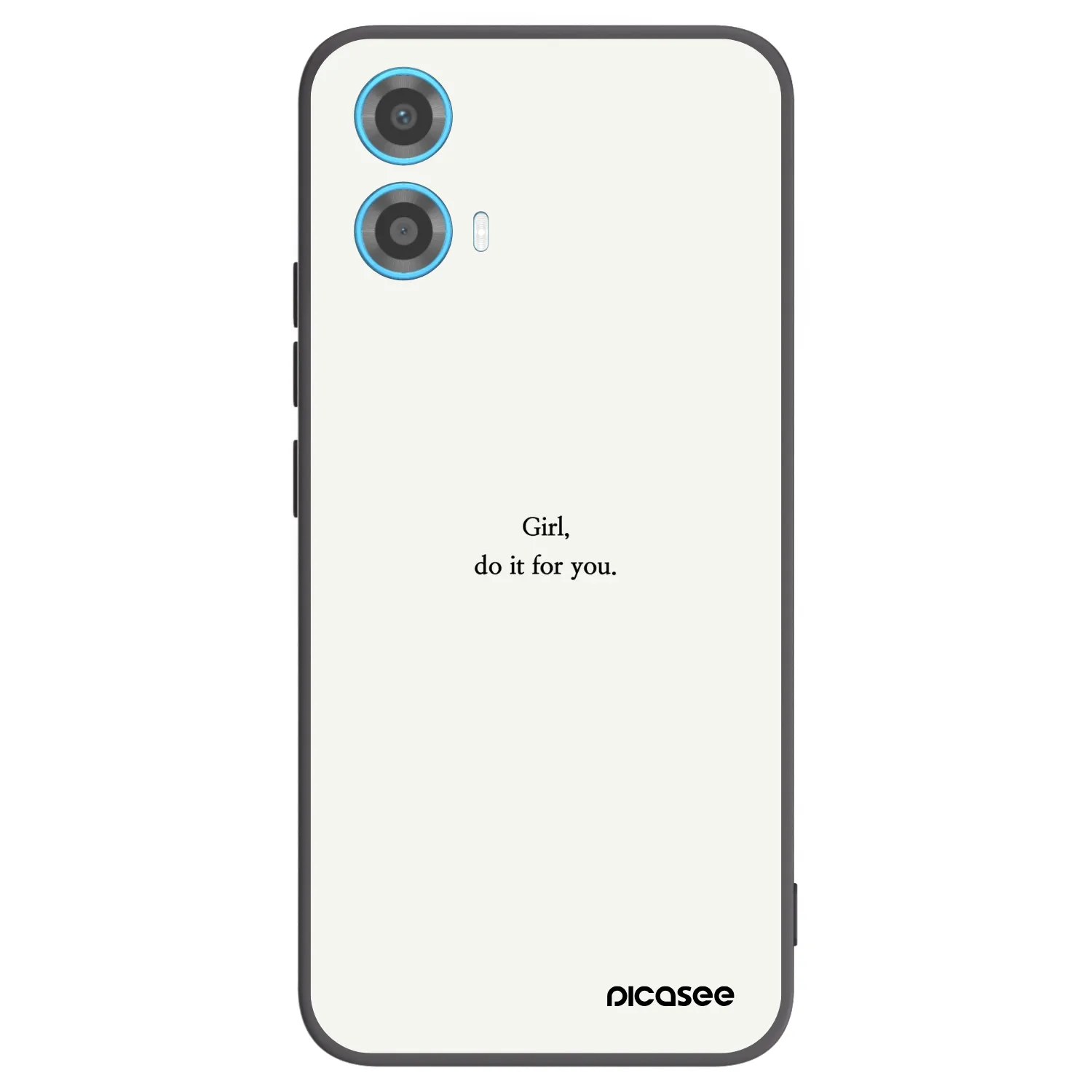 Picasee silikonový černý obal pro Motorola Moto G34 5G - Girl, do it for you