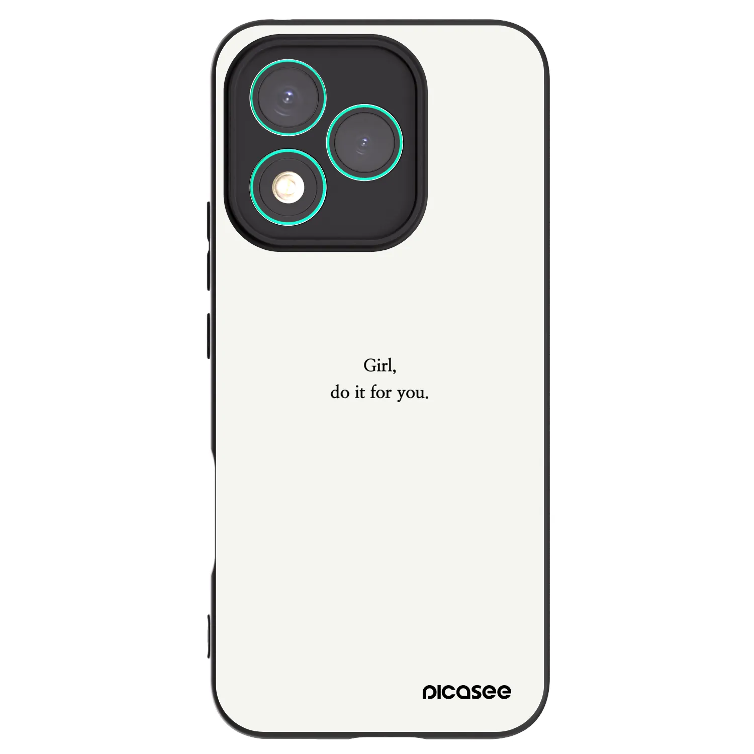 Picasee silikonový černý obal pro Honor 400 Lite 5G - Girl, do it for you