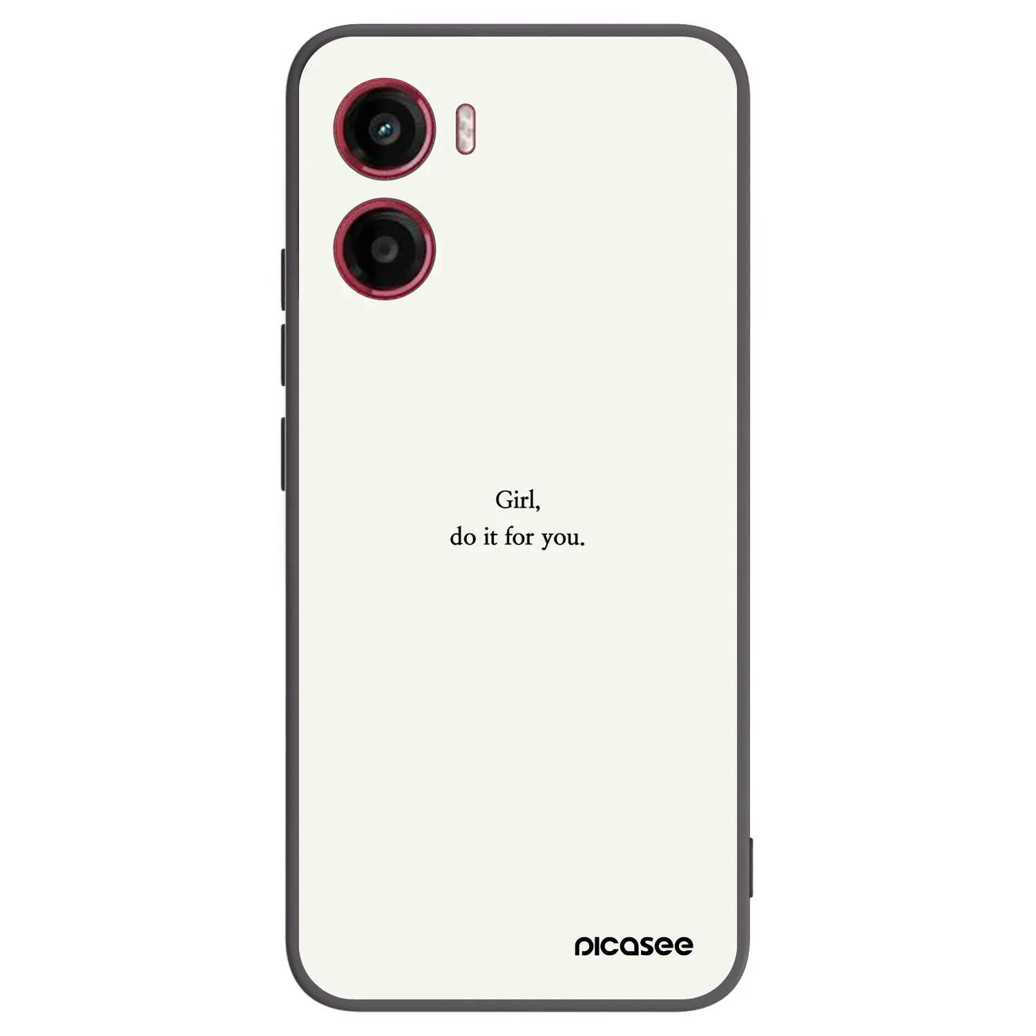 Picasee silikonový černý obal pro Motorola Moto G05 - Girl, do it for you