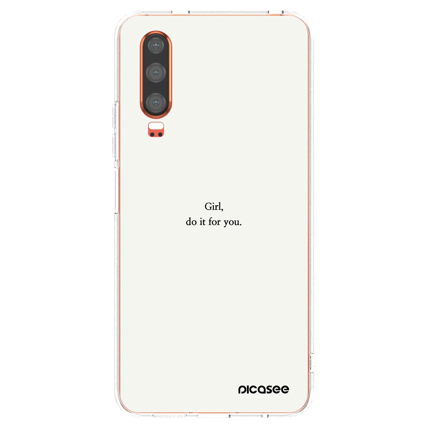 Picasee silikonový průhledný obal pro Huawei P30 - Girl, do it for you