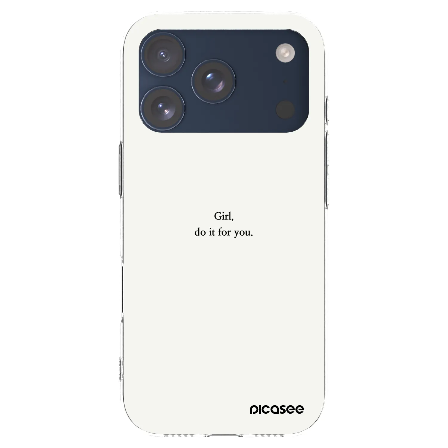 Picasee silikonový průhledný obal pro Apple iPhone 17 Pro - Girl, do it for you