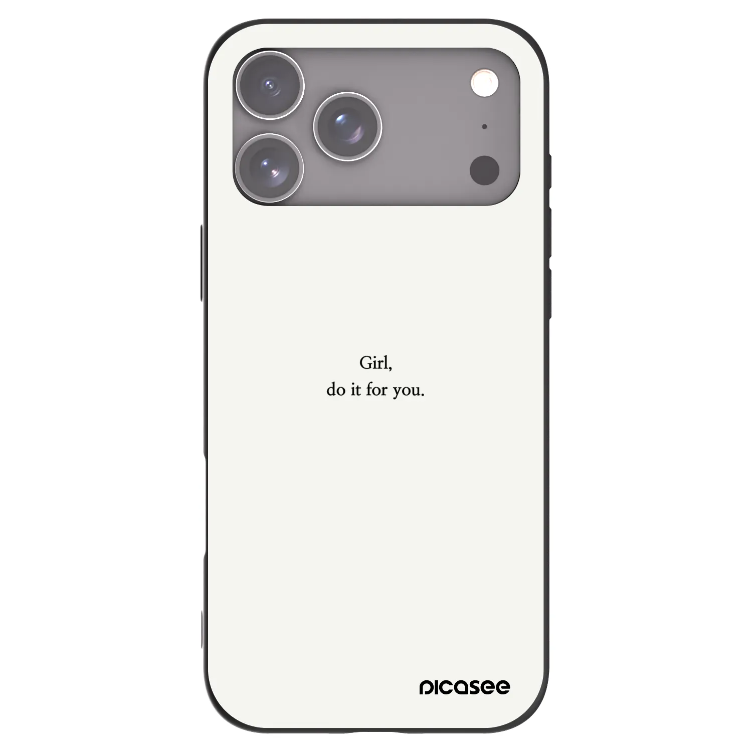 Picasee silikonový černý obal pro Apple iPhone 17 Pro Max - Girl, do it for you