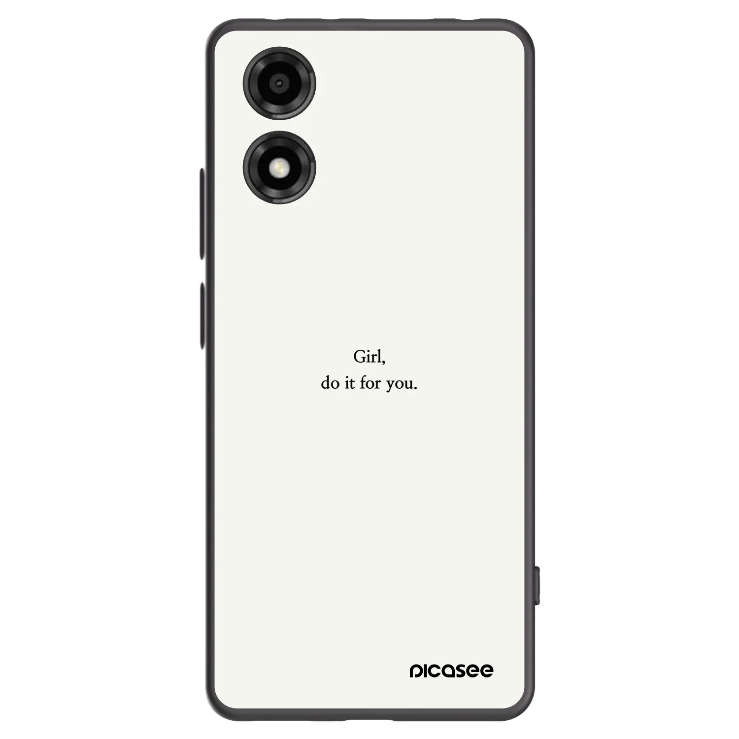 Picasee silikonový černý obal pro Motorola Moto E14 - Girl, do it for you