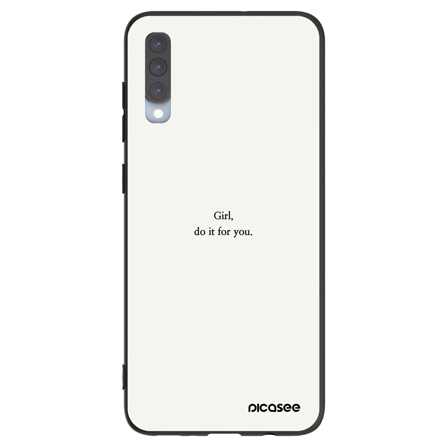 Picasee silikonový černý obal pro Samsung Galaxy A70 A705F - Girl, do it for you