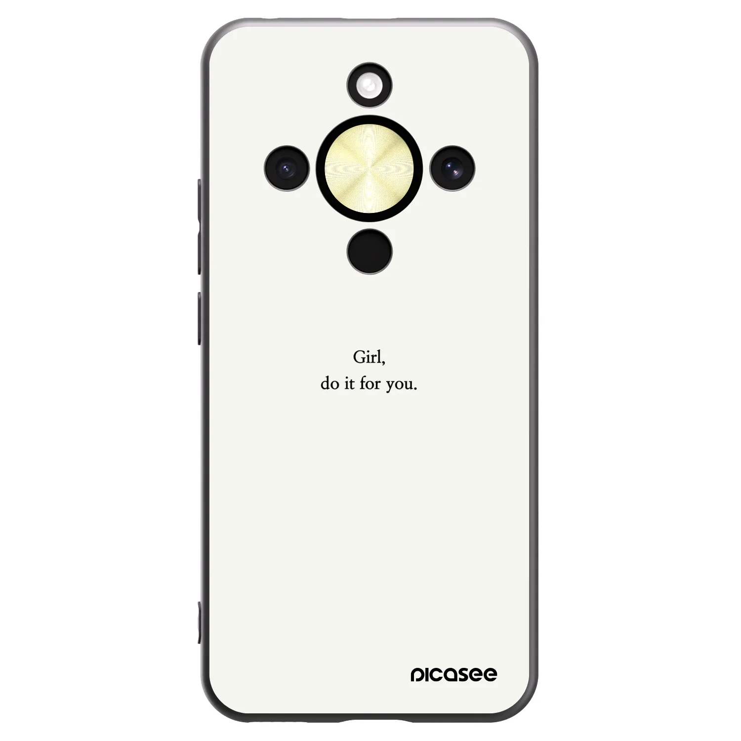 Picasee silikonový černý obal pro Honor Magic8 Lite 5G - Girl, do it for you
