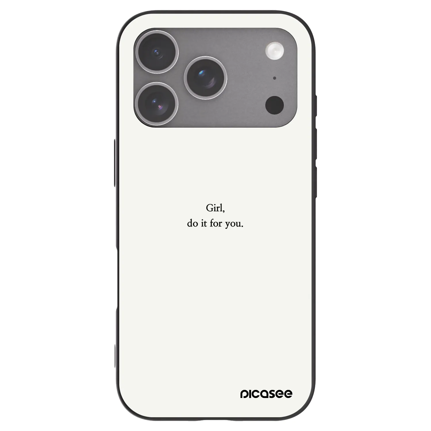 Picasee silikonový černý obal pro Apple iPhone 18 Pro - Girl, do it for you