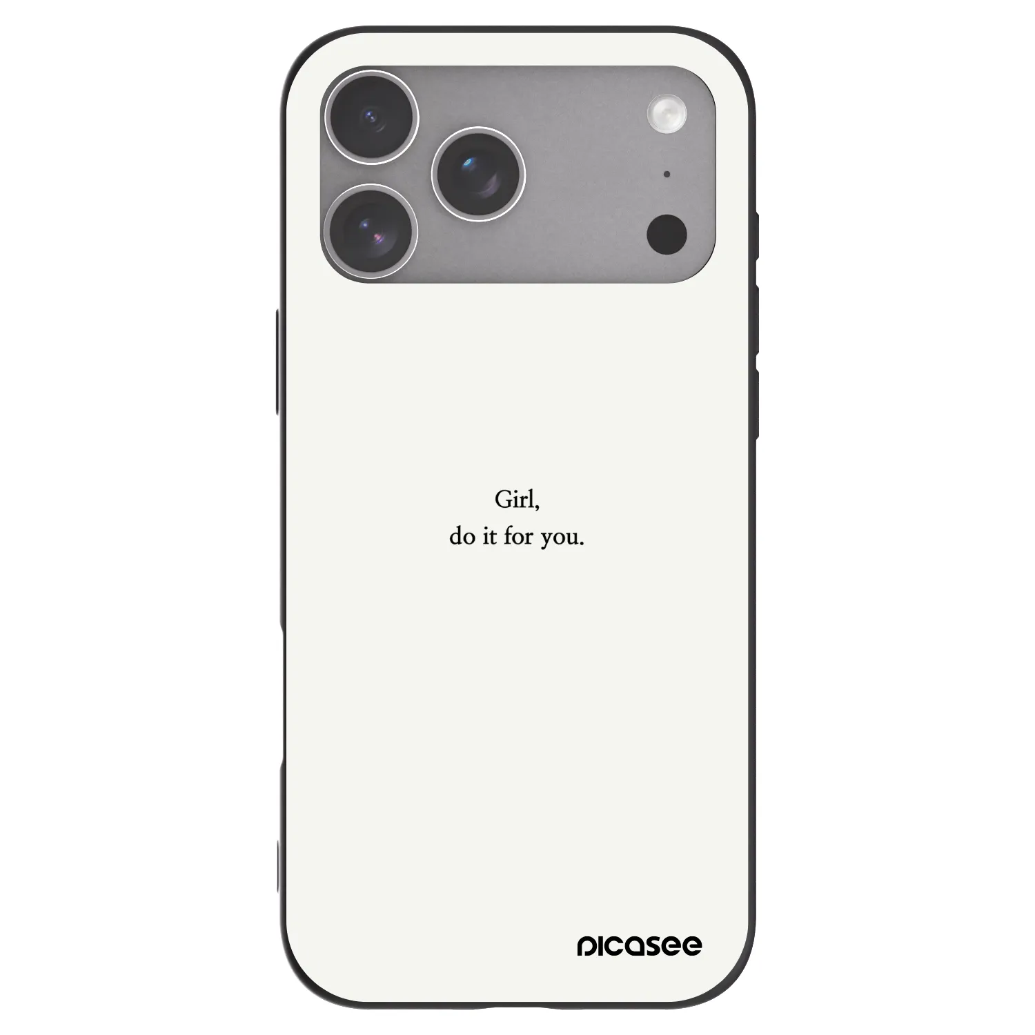 Picasee silikonový černý obal pro Apple iPhone 18 Pro Max - Girl, do it for you