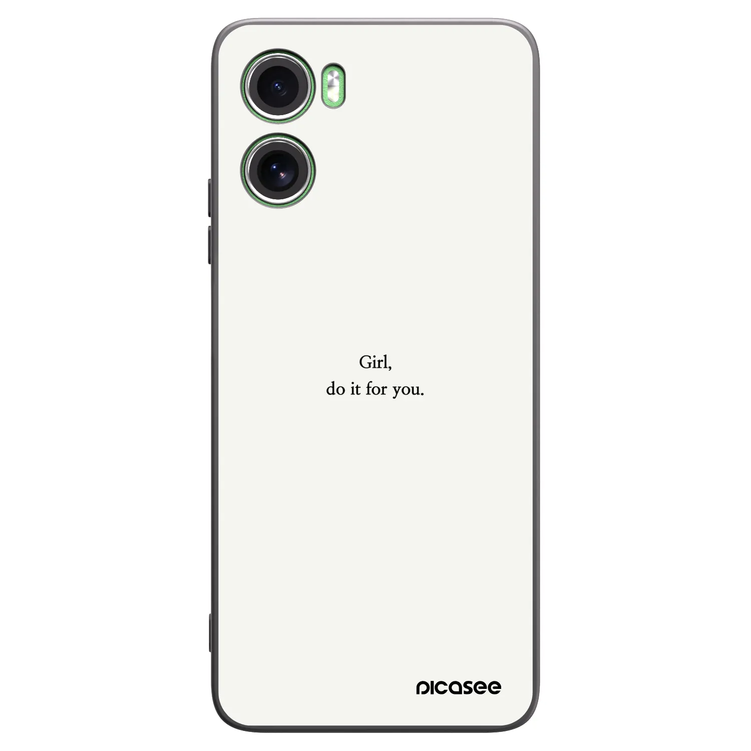 Picasee silikonový černý obal pro Motorola Moto G06 - Girl, do it for you