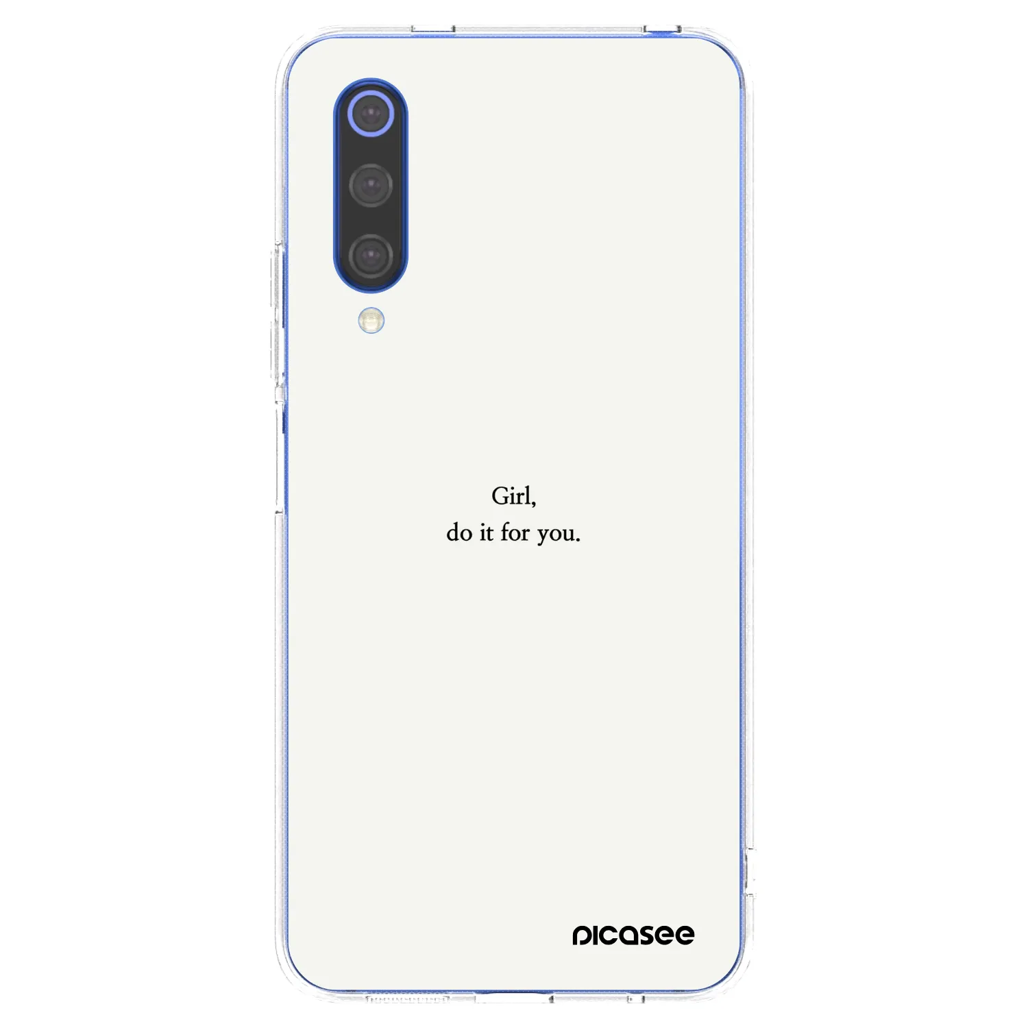 Picasee silikonový průhledný obal pro Xiaomi Mi 9 SE - Girl, do it for you