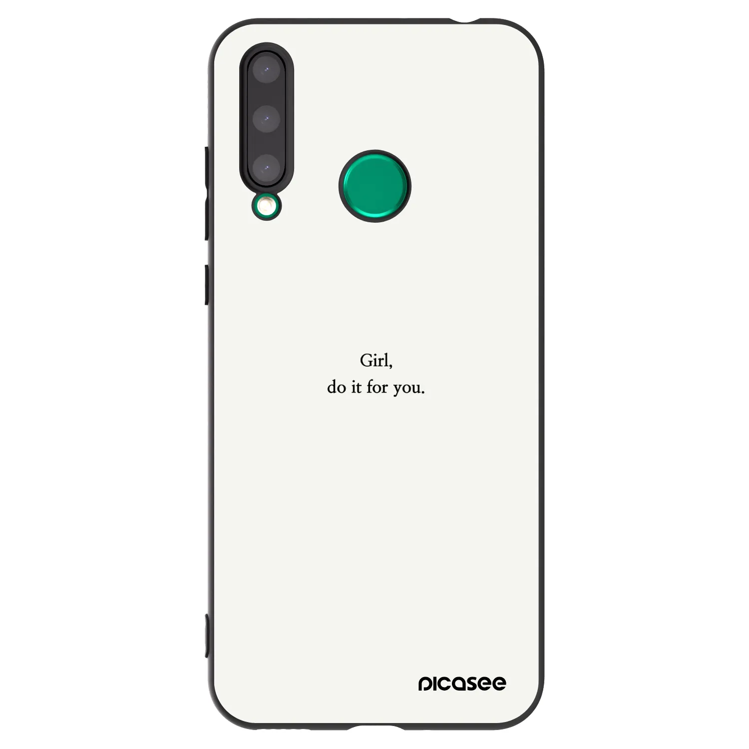 Picasee silikonový černý obal pro Honor 20 Lite - Girl, do it for you