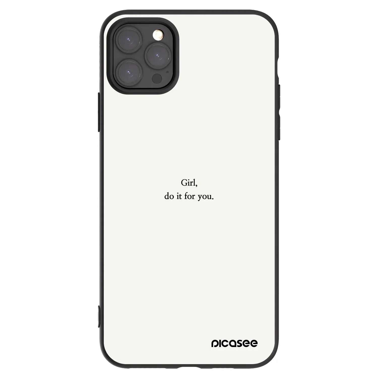 Picasee silikonový černý obal pro Apple iPhone 11 Pro Max - Girl, do it for you