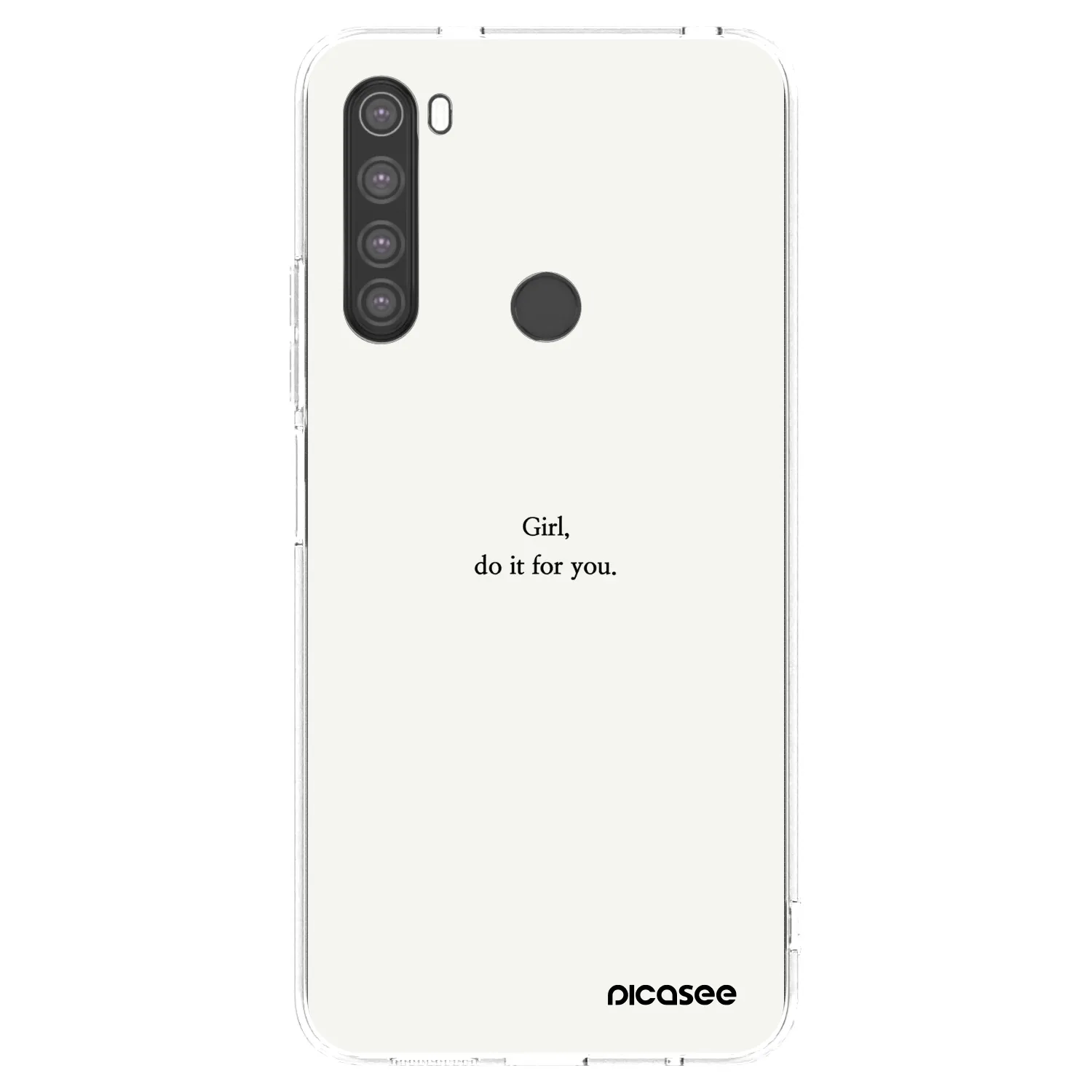Picasee silikonový průhledný obal pro Xiaomi Redmi Note 8 - Girl, do it for you