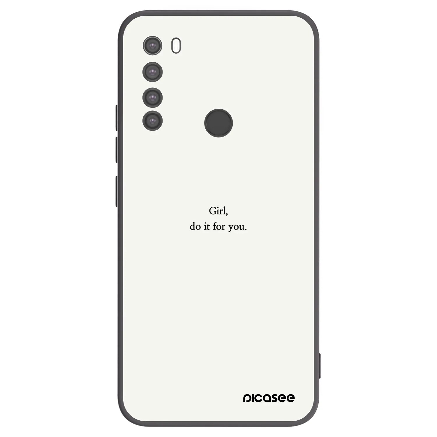 Picasee silikonový černý obal pro Xiaomi Redmi Note 8 - Girl, do it for you