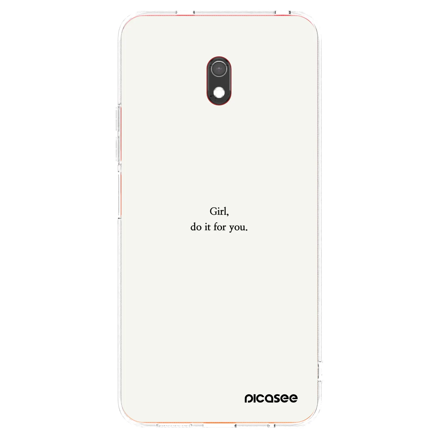 Picasee silikonový průhledný obal pro Xiaomi Redmi 8A - Girl, do it for you