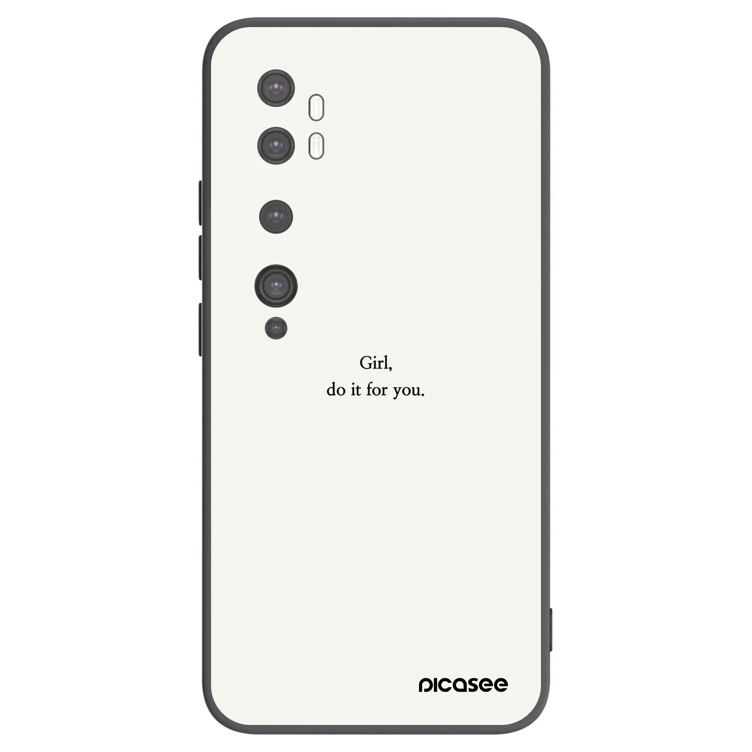 Picasee silikonový černý obal pro Xiaomi Mi Note 10 (Pro) - Girl, do it for you