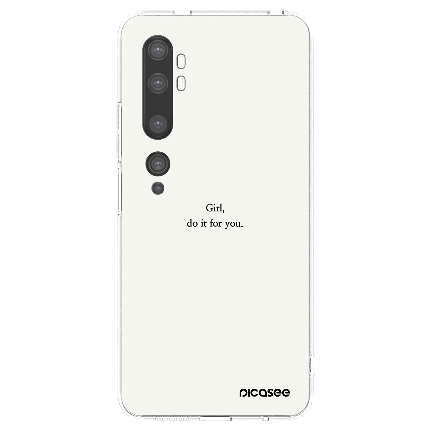 Picasee silikonový průhledný obal pro Xiaomi Mi Note 10 (Pro) - Girl, do it for you