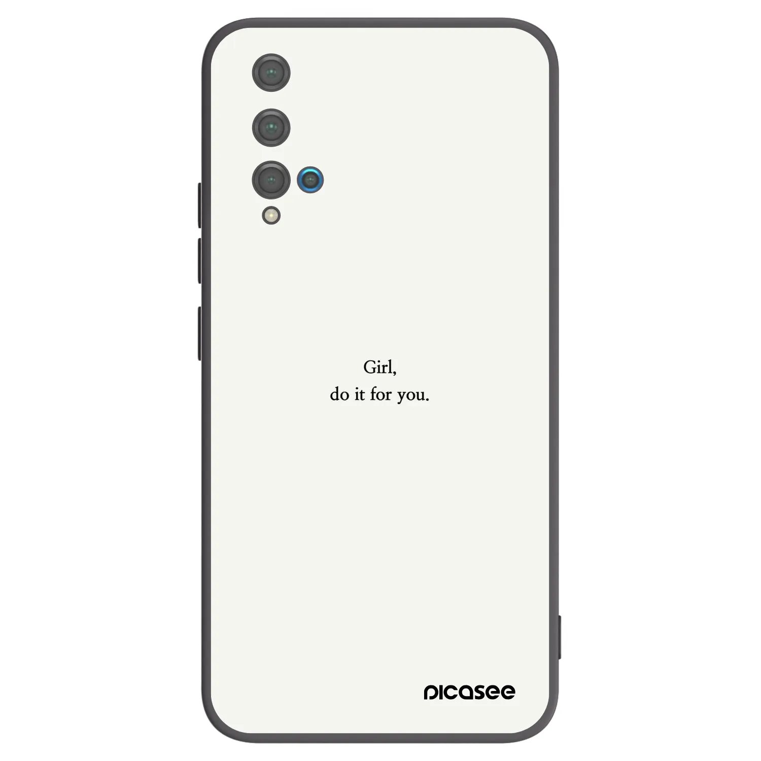 Picasee silikonový černý obal pro Huawei Nova 5T - Girl, do it for you