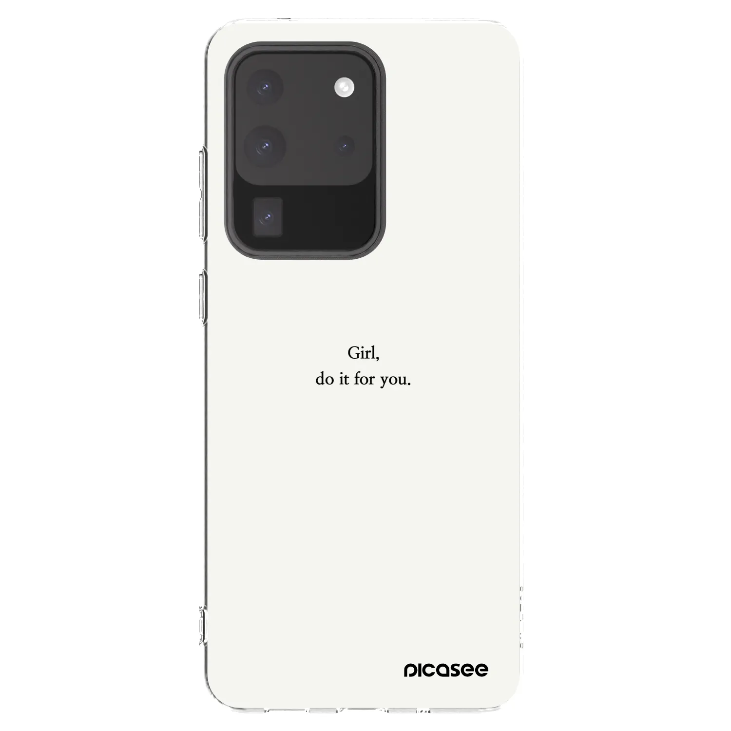 Picasee silikonový průhledný obal pro Samsung Galaxy S20 Ultra 5G G988F - Girl, do it for you