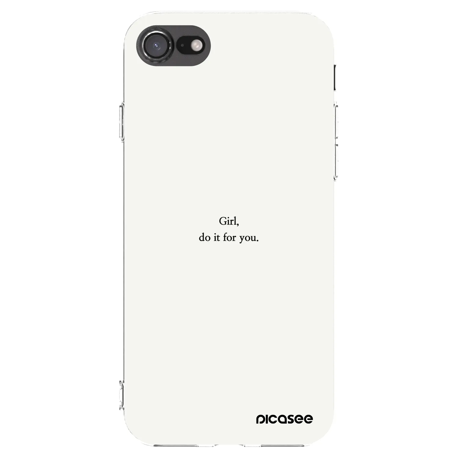 Picasee silikonový průhledný obal pro Apple iPhone SE 2020 - Girl, do it for you