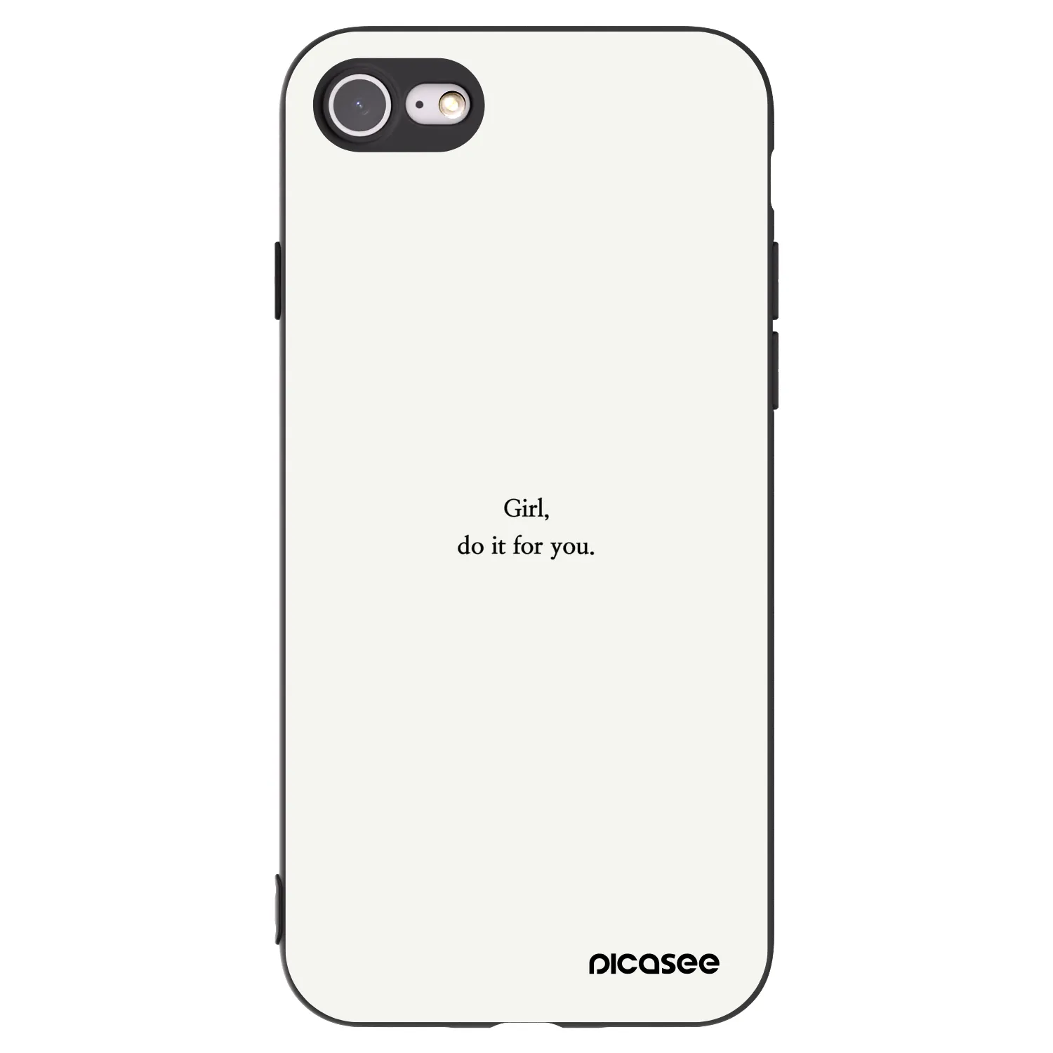 Picasee silikonový černý obal pro Apple iPhone SE 2020 - Girl, do it for you
