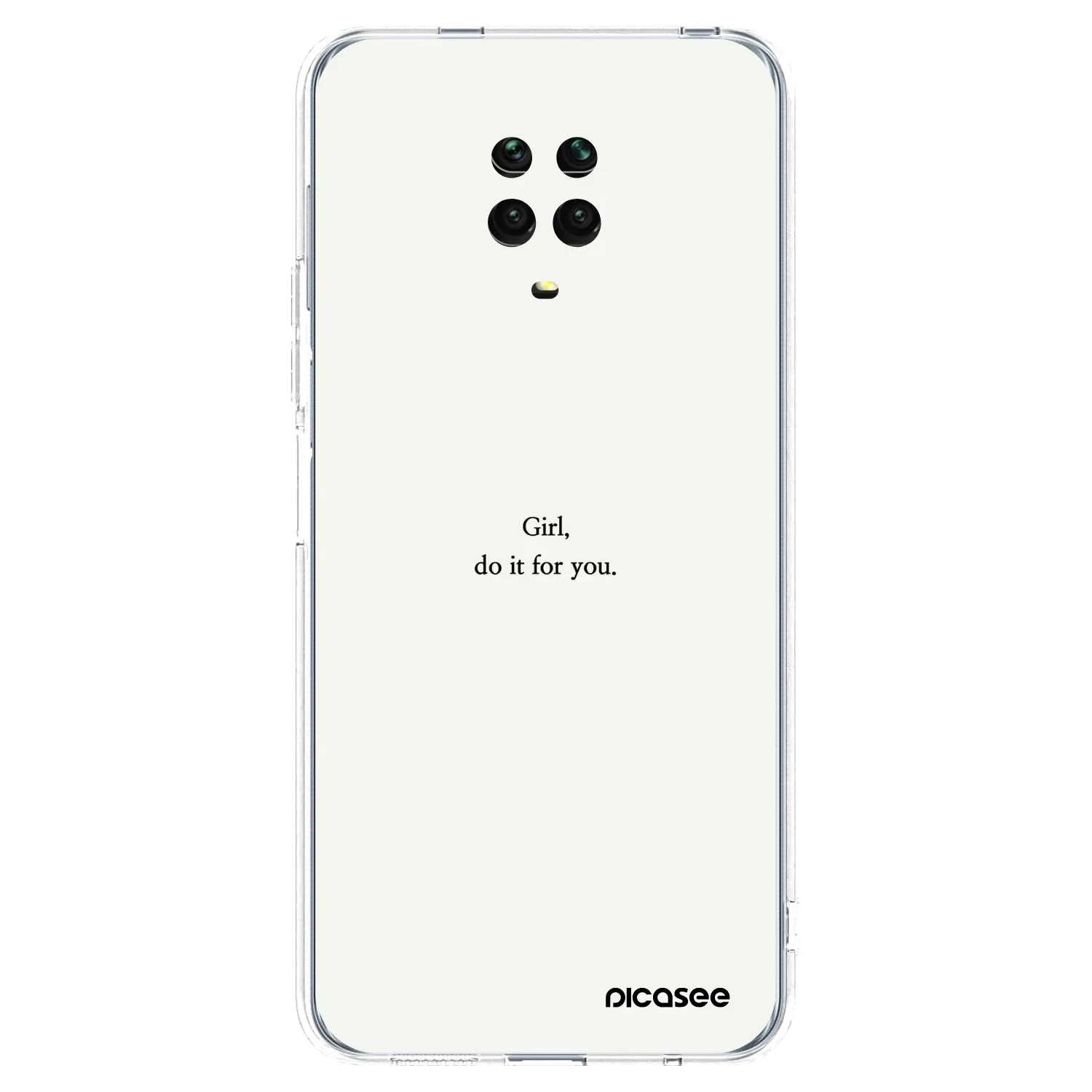 Picasee silikonový průhledný obal pro Xiaomi Redmi Note 9 Pro - Girl, do it for you