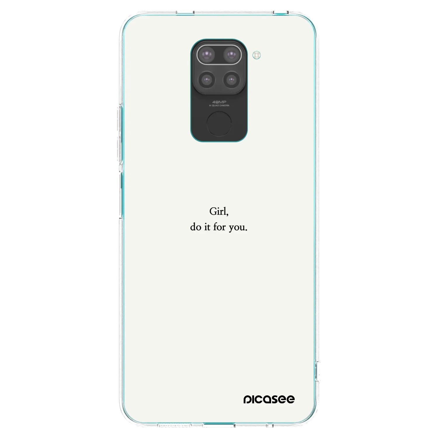 Picasee silikonový černý obal pro Xiaomi Redmi Note 9 - Girl, do it for you