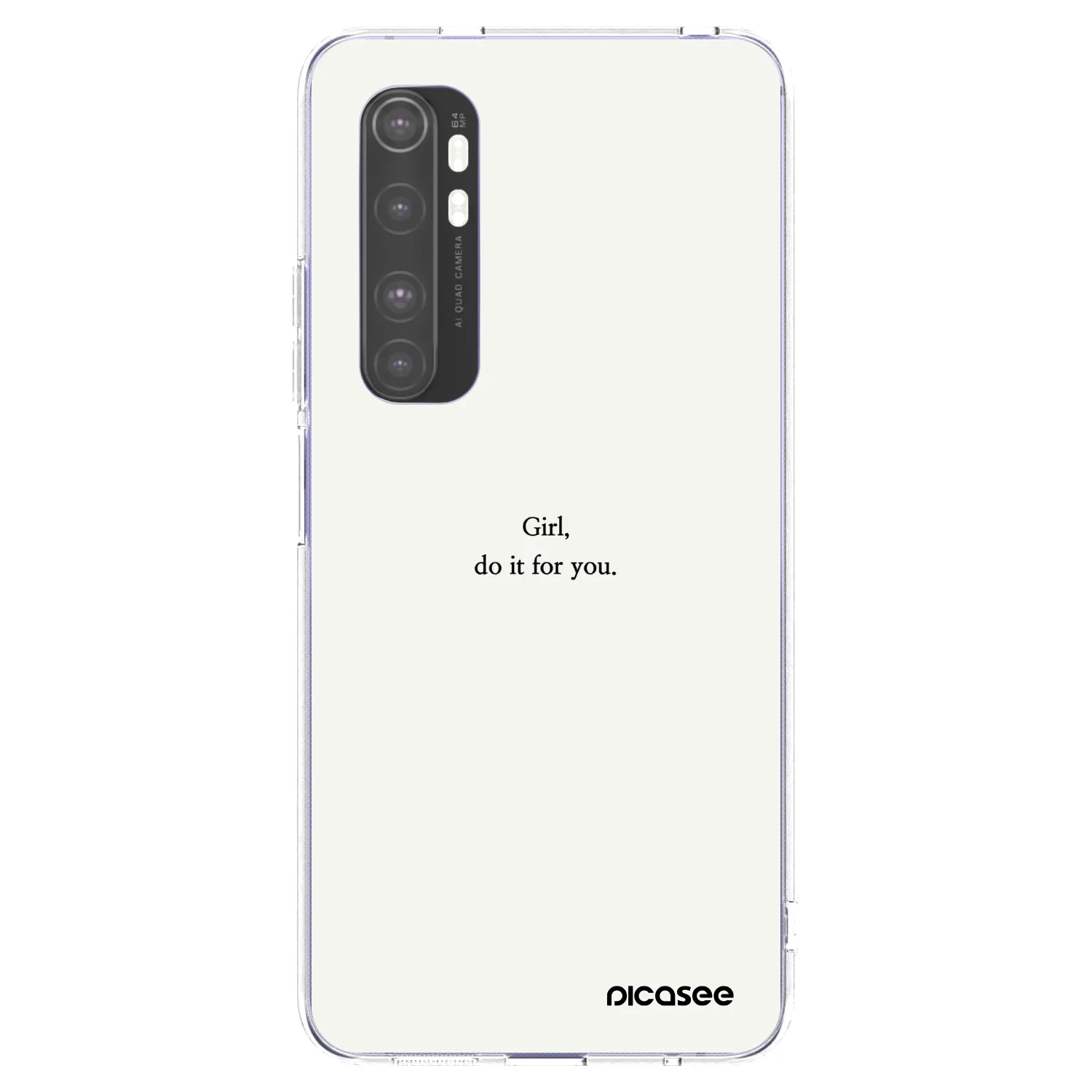 Picasee silikonový průhledný obal pro Xiaomi Mi Note 10 Lite - Girl, do it for you