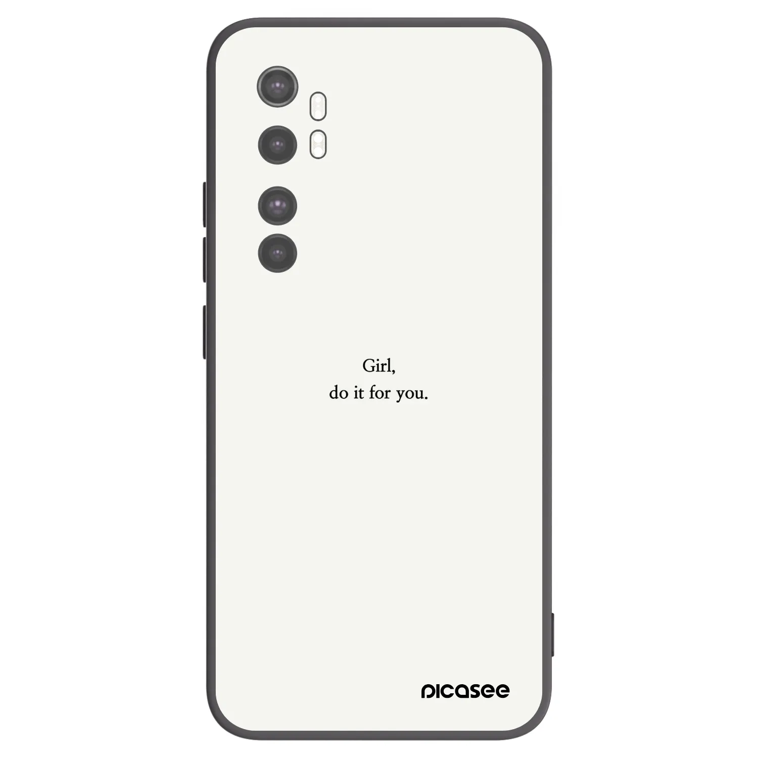 Picasee silikonový černý obal pro Xiaomi Mi Note 10 Lite - Girl, do it for you