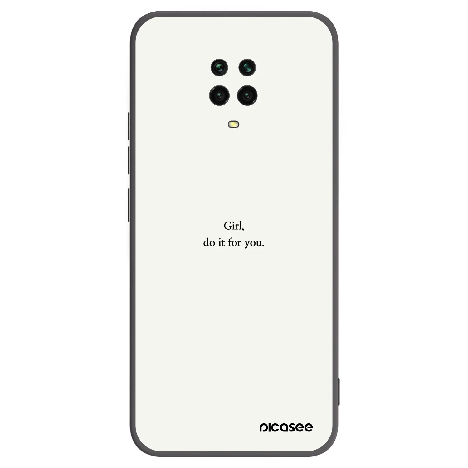 Picasee silikonový černý obal pro Xiaomi Redmi Note 9S - Girl, do it for you