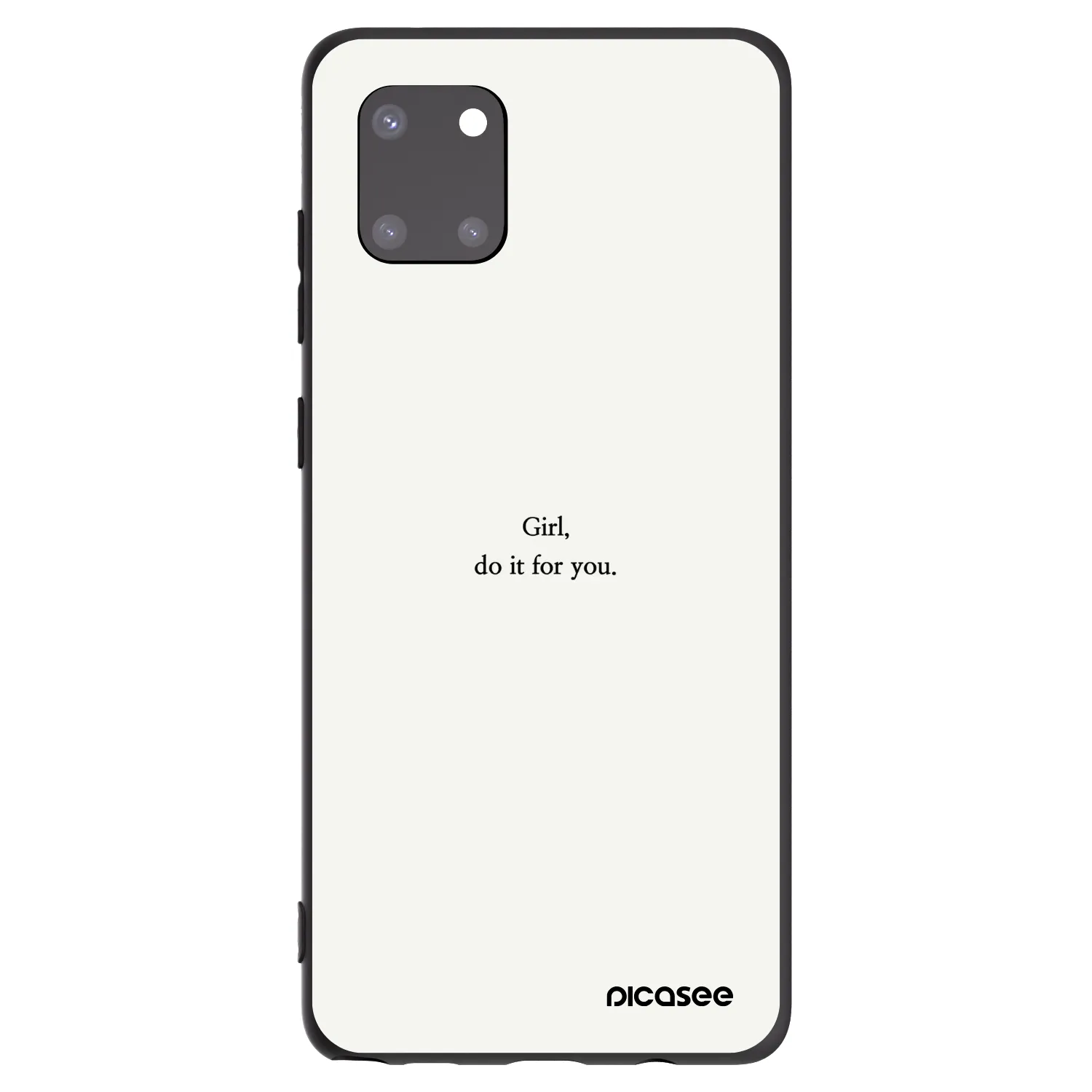 Picasee silikonový černý obal pro Samsung Galaxy Note 10 Lite N770F - Girl, do it for you