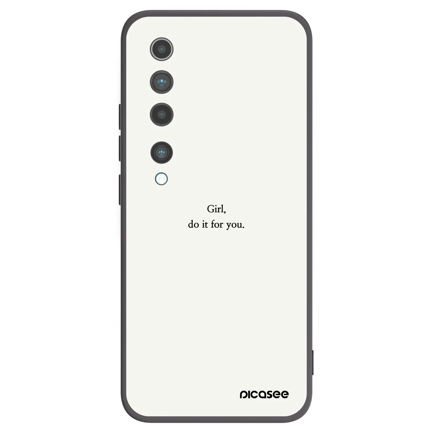 Picasee silikonový černý obal pro Xiaomi Mi 10 - Girl, do it for you