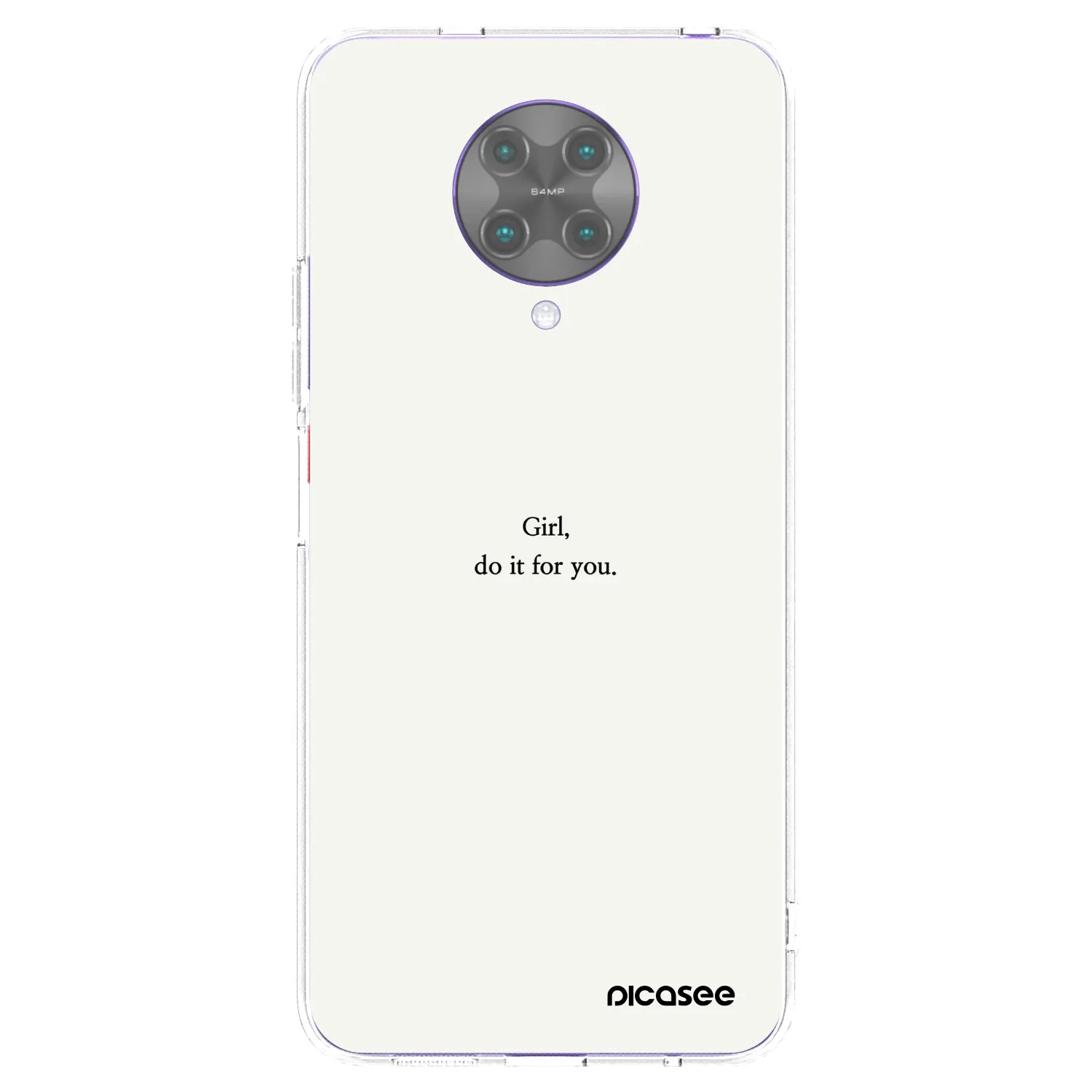 Picasee silikonový průhledný obal pro Xiaomi Poco F2 Pro - Girl, do it for you