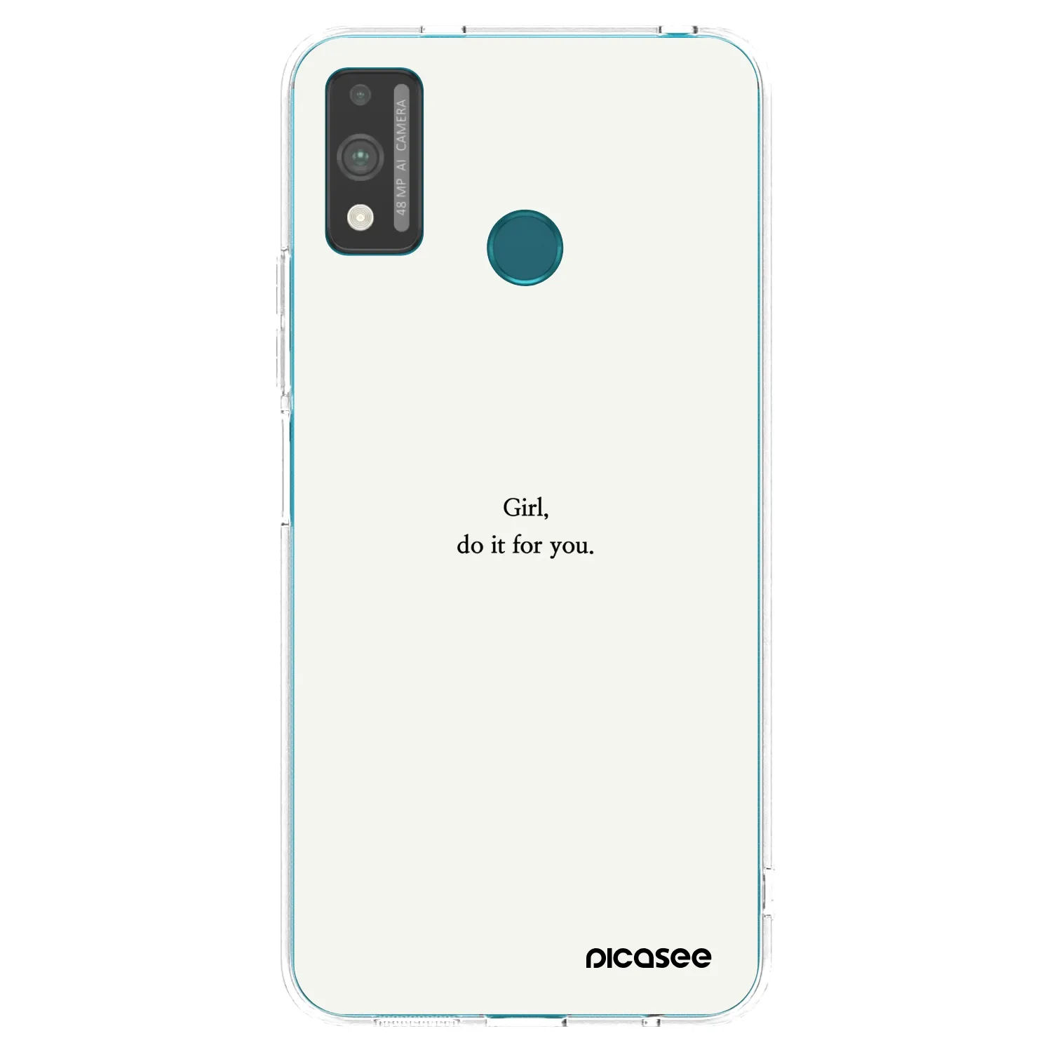 Picasee silikonový průhledný obal pro Honor 9X Lite - Girl, do it for you
