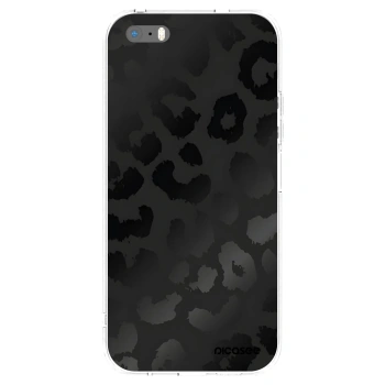Picasee silikonový průhledný obal pro Apple iPhone 5/5S/SE - Midnight Leopard