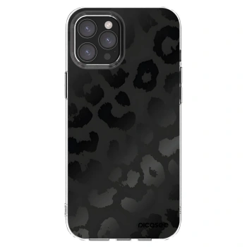 Picasee silikonový průhledný obal pro Apple iPhone 12 Pro Max - Midnight Leopard