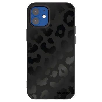 Picasee silikonový černý obal pro Apple iPhone 12 mini - Midnight Leopard